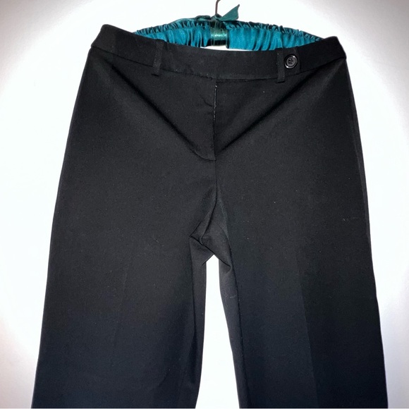 Talbots Dress Pants Womens 6 Black Stretch Straight Leg Trouser Polyester Blend - Picture 4 of 15